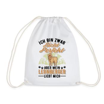 Leonberger Geschenk - Turnbeutel - Weiß - Vorne