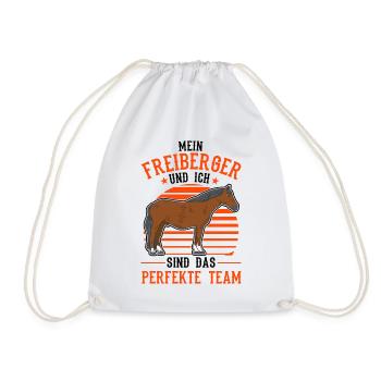 Freiberger Pferd und ich Sind das perfekte Team - Turnbeutel - Weiß - Vorne
