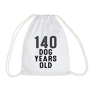 140 Chien Ans 20e Anniversaire - Sac de sport léger - blanc - Devant