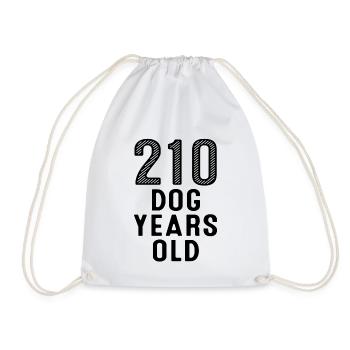 210 Dog Years Old 30th Birthday - Drawstring Bag - white - Front
