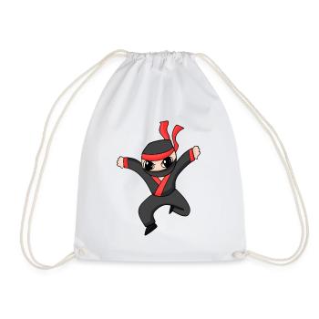 Ninja - Turnbeutel - Weiß - Vorne