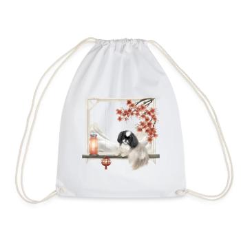 Japonais Chin Cottagecore Zen Window Hommes Femmes - Sac de sport léger - blanc - Devant