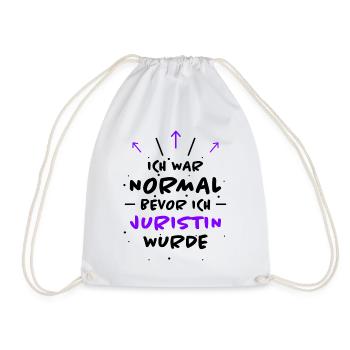 Juristin Spruch Jura Lustiges Juristin Geschenk - Turnbeutel - Weiß - Vorne