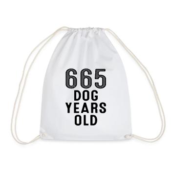 665 Chien Ans 95e Anniversaire - Sac de sport léger - blanc - Devant