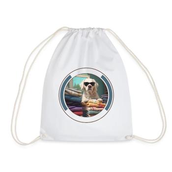 Coole Hundesonnenbrille Handtücher Pflege Haustierpflege - Turnbeutel - Weiß - Vorne