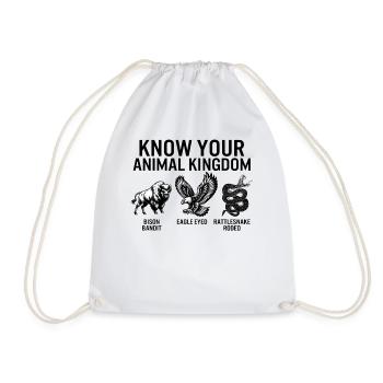 Chemise d’animaux, connaissez votre règne animal Bison - Sac de sport léger - blanc - Devant