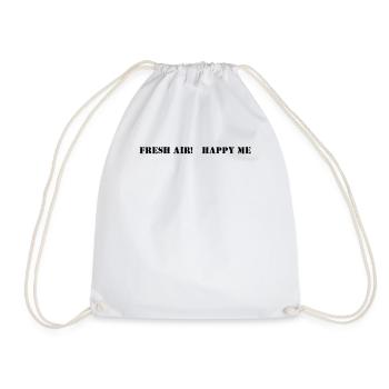 Randonnée - De l’air frais, heureux moi - Sac de sport léger - blanc - Devant