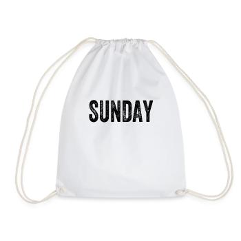 Sunday Weekday - Drawstring Bag - white - Front