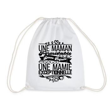 Grand-Mère Cadeau- Une Mamie Exceptionnelle. - Sac de sport léger - blanc - Devant