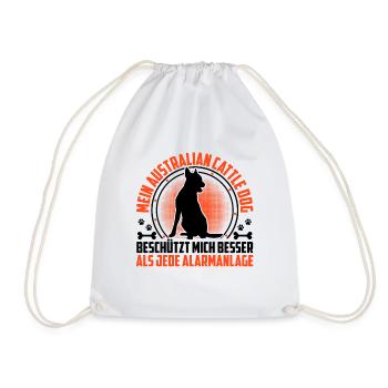 Un bouvier australien me protège - Sac de sport léger - blanc - Devant
