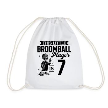 7th Birthday Broomball Player Birthday Broomball K - Turnbeutel - Weiß - Vorne