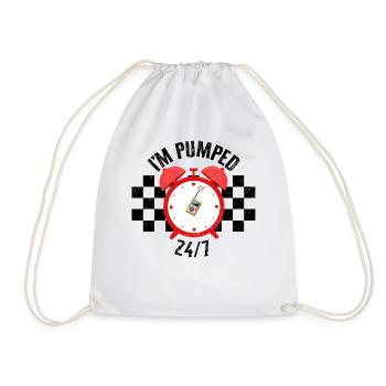 Diabetes Awareness Shirt, I'm Pumped 24/7 Tee, - Drawstring Bag - white - Front