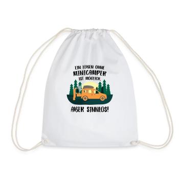 Minicamper SENSELESS Camping-Camper Microcamper - Drawstring Bag - white - Front