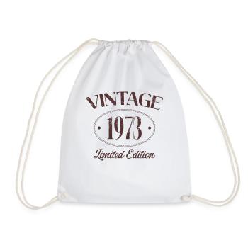 Vintage 1973 Limited Edition Birthday 1973 - Drawstring Bag - white - Front