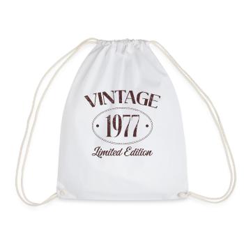 Vintage 1977 Limited Edition Birthday 1977 - Drawstring Bag - white - Front