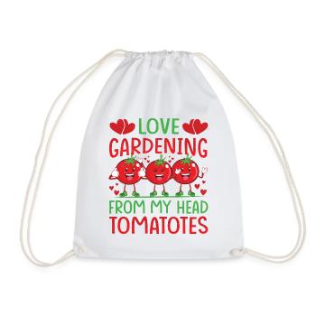 J’adore jardiner à partir de ma tête Tomates - Sac de sport léger - blanc - Devant
