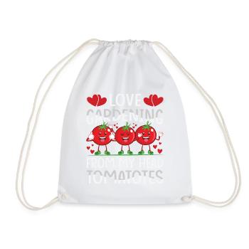 Love Gardening From My Head Tomatoes - Turnbeutel - Weiß - Vorne