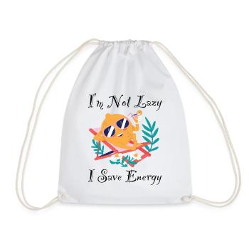I M Not Lazy I Save Energy Zitrone Faul Funny - Turnbeutel - Weiß - Vorne