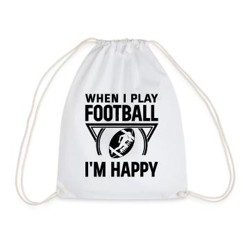 Le bonheur ne s’achète pas, mais on peut jouer au football - Sac de sport léger - blanc - Devant