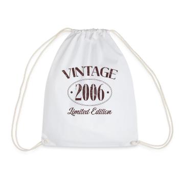 Vintage 2006 Limited Edition Birthday 2006 - Drawstring Bag - white - Front