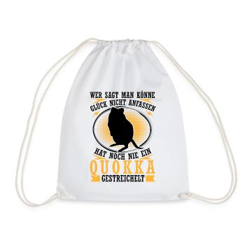 Quokka Pet Marsupial Quokka - Drawstring Bag - white - Front
