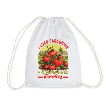 J’adore jardiner à partir de ma tête Tomates - Sac de sport léger - blanc - Devant