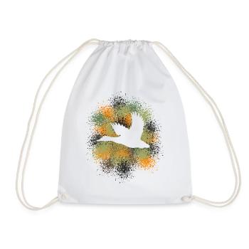 Canard volant, chasseur de camourflage et amoureux de la nature - Sac de sport léger - blanc - Devant