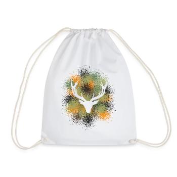 Tête de cerf majestueuse pour les chasseurs et les amoureux de la nature - Sac de sport léger - blanc - Devant