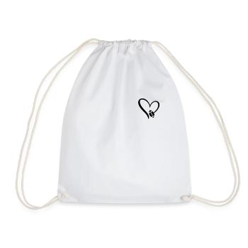 Joueur de football américain coeur de ballon de football - Sac de sport léger - blanc - Devant