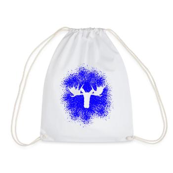 Majestic moose head for outdoor fans and hunters - Drawstring Bag - white - Front