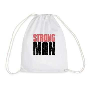 Strongman Fitness Gym Musculation - Sac de sport léger - blanc - Devant