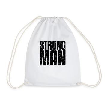 Strongman Fitness Gym Musculation - Sac de sport léger - blanc - Devant