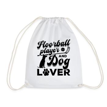 Floorball player and dog lover - Dog Owner Floorba - Turnbeutel - Weiß - Vorne
