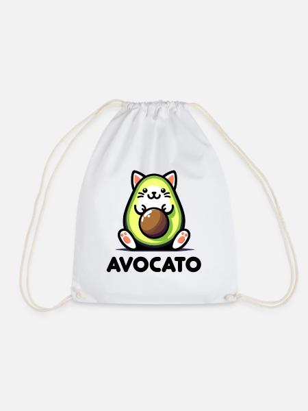 Avocado Kuschelheld mit Kern - Turnbeutel - Weiß