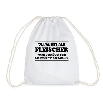 Fleischer Spruch Metzger Lustig Fleischer Geschenk - Turnbeutel - Weiß - Vorne