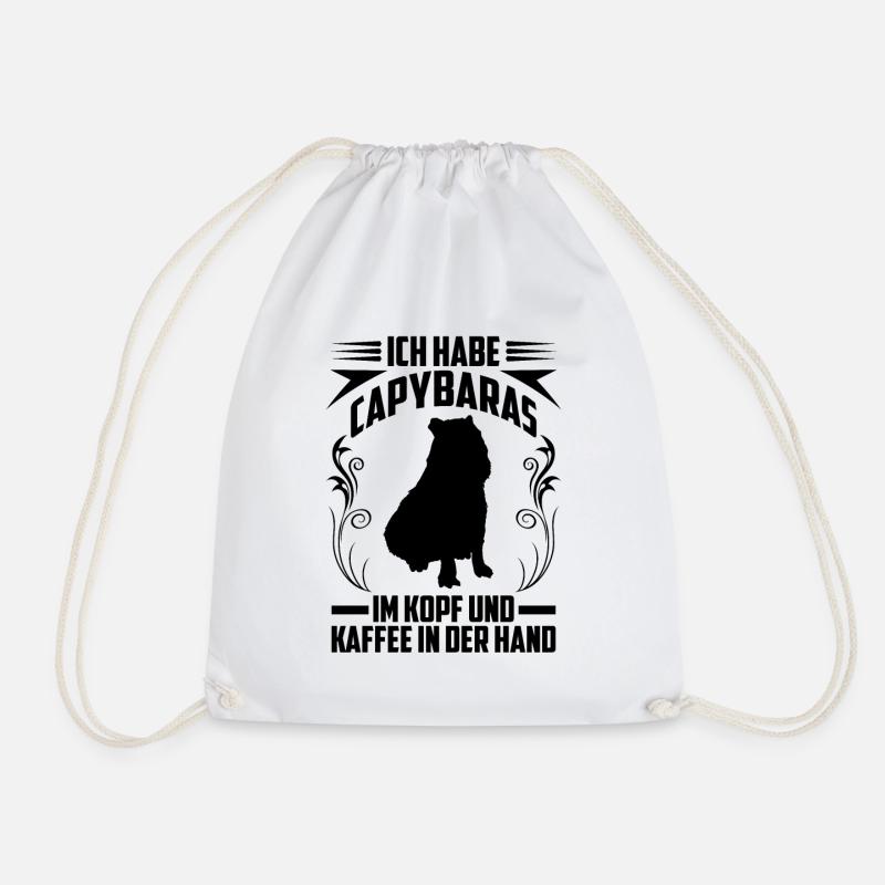 Capybara Saying South America Capybara - Drawstring Bag - white
