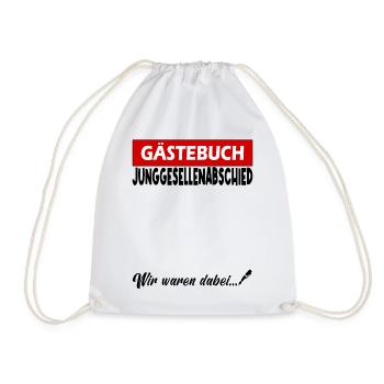 Junggesellenabschied Gästebuch Bräutigam - Turnbeutel - Weiß - Vorne