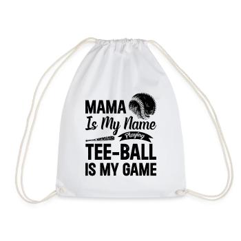 Maman c’est mon nom qui joue Le tee-ball c’est mon jeu - Teeb - Sac de sport léger - blanc - Devant