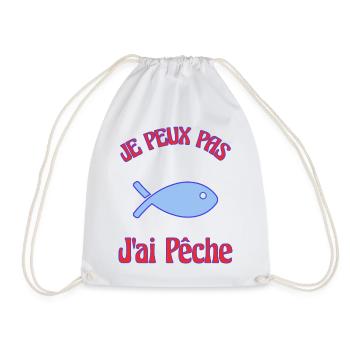 FISH. SARDINE. FISH. APRIL FOOL. SEA - Drawstring Bag - white - Front