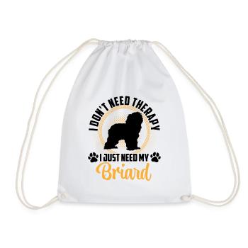 Briard Berger de Brie Just Need Briard - Drawstring Bag - white - Front