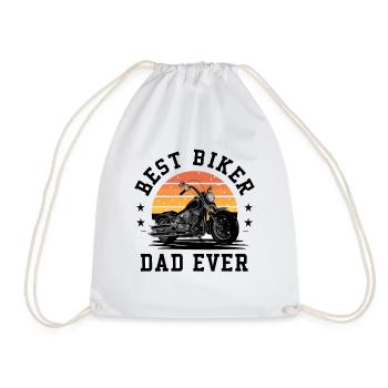 Best Biker Dad Ever Motorradfahren - Turnbeutel - Weiß - Vorne