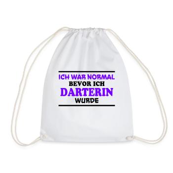 Darterin Spruch Dartspielerin Darterin Geschenk - Turnbeutel - Weiß - Vorne