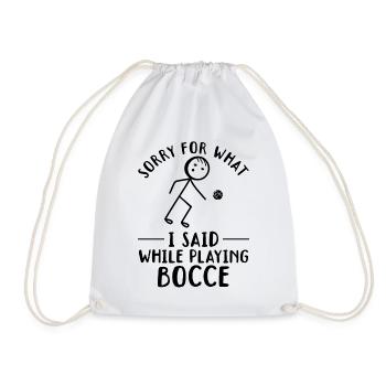 Funny Boccia - Désolé pour ce que j’ai dit en jouant - Sac de sport léger - blanc - Devant