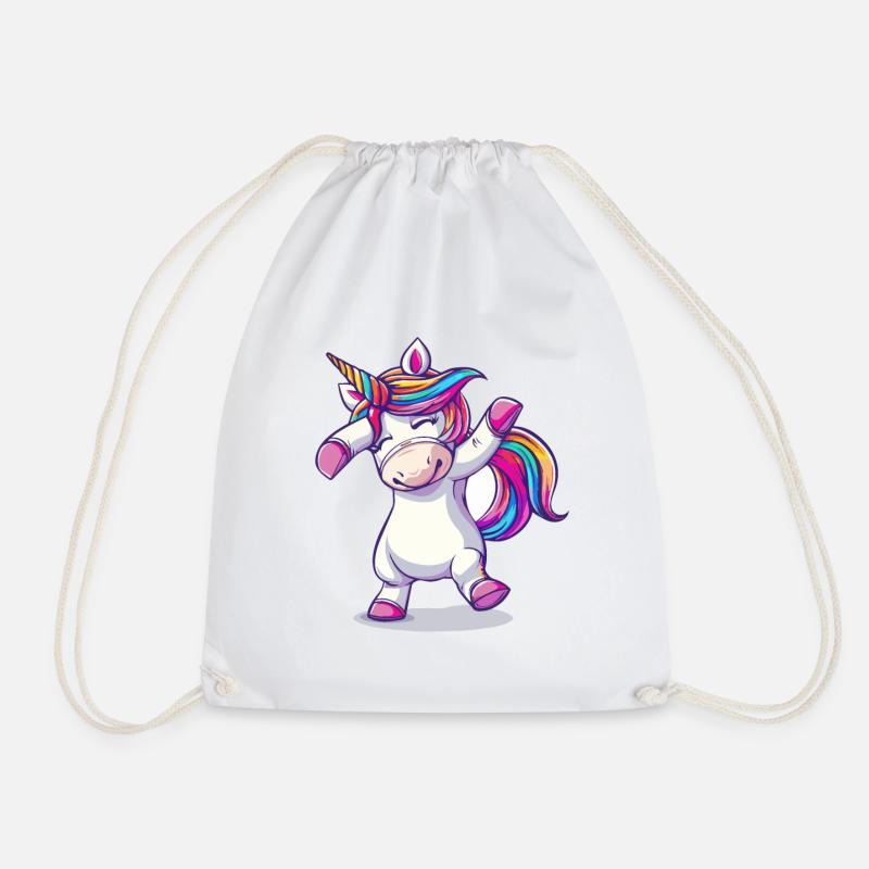 Tanzendes Einhorn - Turnbeutel - Weiß