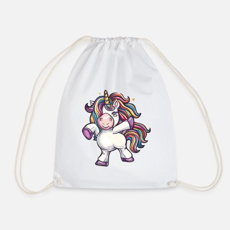 Tanzendes Einhorn - Turnbeutel - Weiß