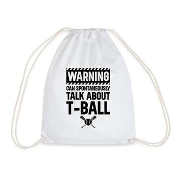 Avertissement peut parler spontanément de T-Ball - Sac de sport léger - blanc - Devant