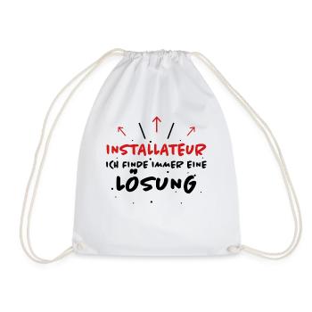 Installateur Spruch Heizung Installateur Geschenk - Turnbeutel - Weiß - Vorne