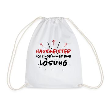 Hausmeister Spruch Lustiges Hausmeister Geschenk - Turnbeutel - Weiß - Vorne
