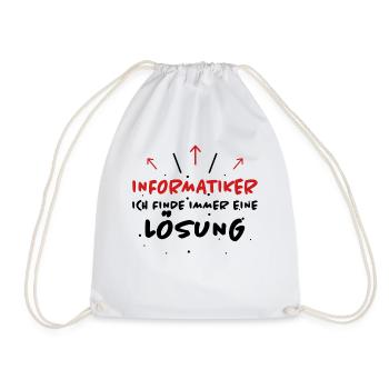 Informatiker Spruch Lustige Programmierer Geschenk - Turnbeutel - Weiß - Vorne