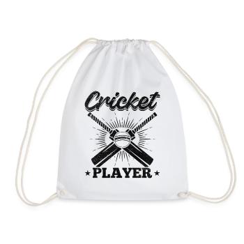 Cricketer Cricket Game Cricketing - Cricket Player - Turnbeutel - Weiß - Vorne